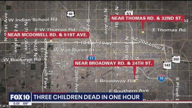 PD: 3 Phoenix children reported dead in one morning