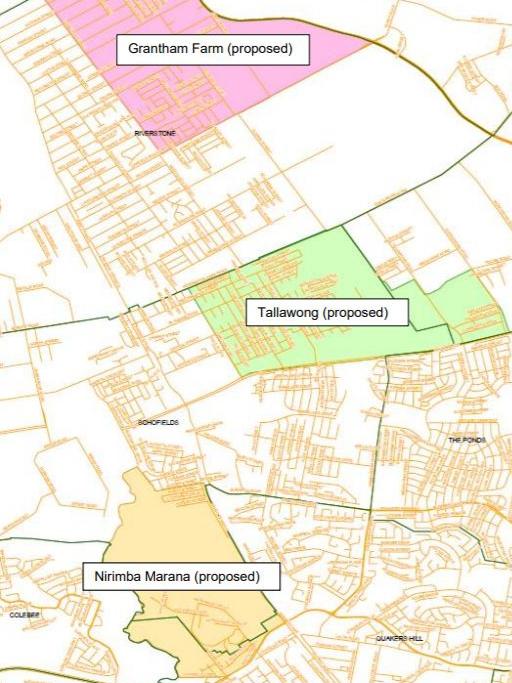 Proposed suburb name changes for Blacktown City, including Nirimba Marana.