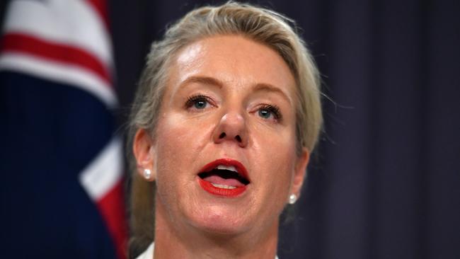 Minister for Sport Bridget McKenzie at a press conference to outline the Australian Government response to the Wood Report of the Review of Australia'€™s Sports Integrity Arrangements at Parliament House in Canberra, Tuesday, February 12, 2019. (AAP Image/Mick Tsikas) NO ARCHIVING