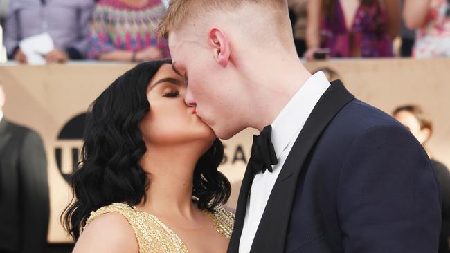LOS ANGELES, CA - JANUARY 29: Actors Ariel Winter (L) and Levi Meaden attend the 23rd Annual Screen Actors Guild Awards at The Shrine Expo Hall on January 29, 2017 in Los Angeles, California. (Photo by Alberto E. Rodriguez/Getty Images)
