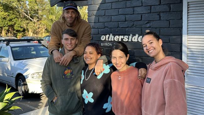 Manu Solis (top left) and the team at Otherside cafe