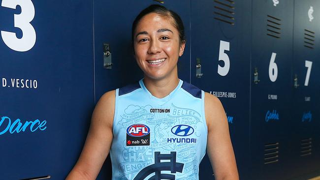 Carlton AFLW superstar Darcy Vescio. Picture: Ian Currie