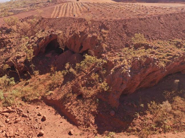 The Juukan Gorge caves in Western Australia are one of the earliest known sites occupied by Aboriginals in Australia. Picture: AFP.