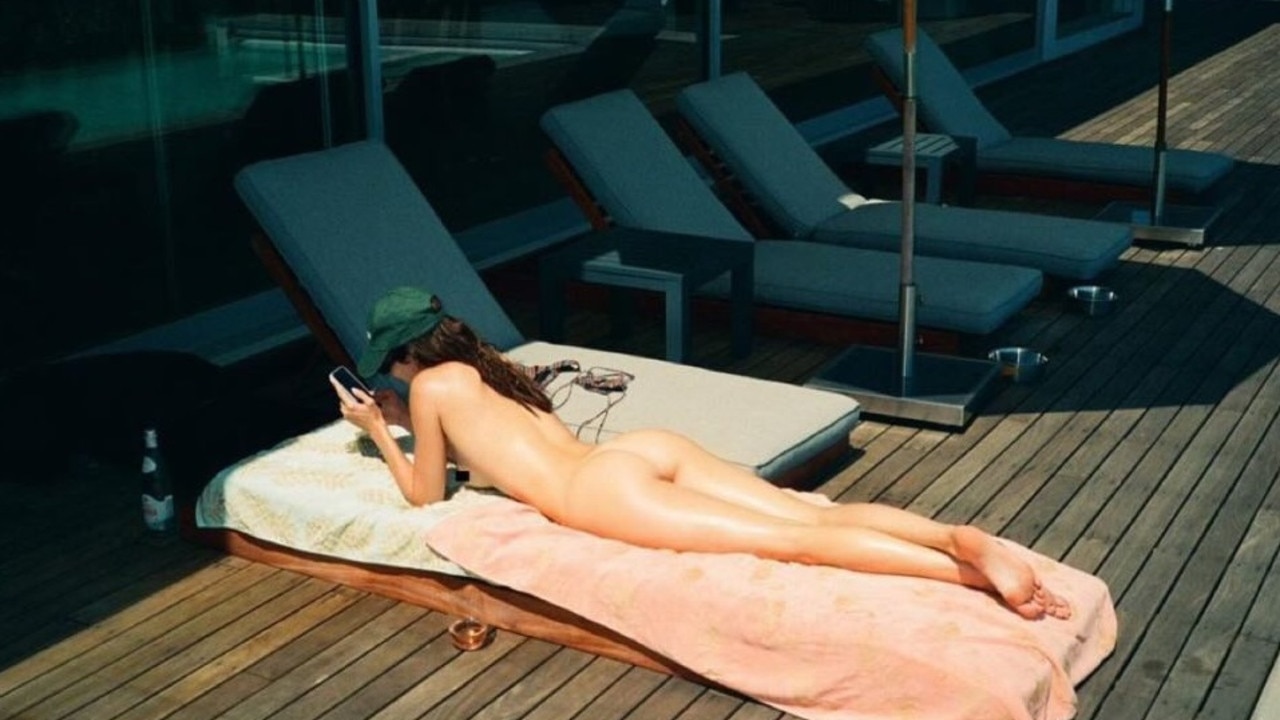 Kendall Jenner took to Instagram to share a picture of her sunbathing naked. Picture: Instagram.