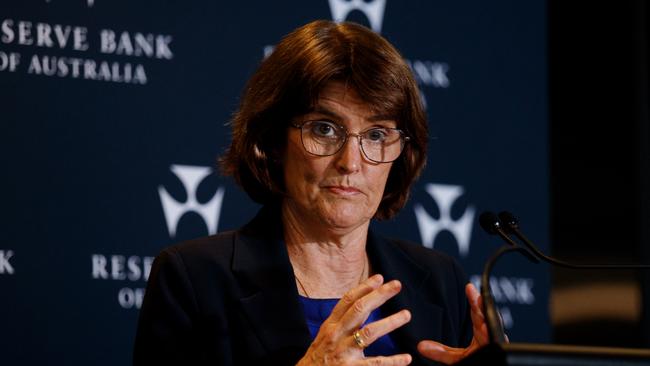 RBA Governor Michele Bullock announced a 25 basis point cut in the official cash rate to 3.85 per cent on Tuesday. Picture: NewsWire / Nikki Short