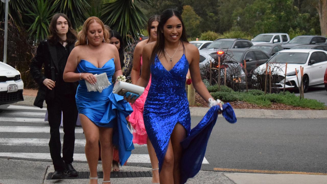 Brisbane Bayside State College formal arrival at Victoria Park marquee in Herston, Brisbane on November 14, 2024. Picture: Grace Koo