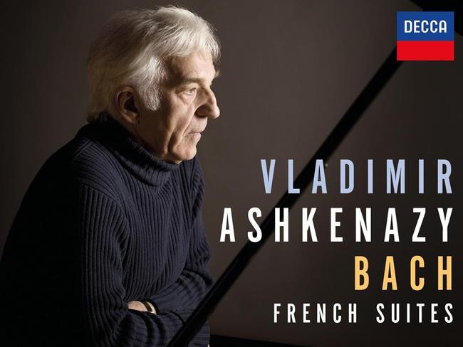 Album cover for Vladimir Ashkenazy's 80th birthday recording of Bach's French Suites.