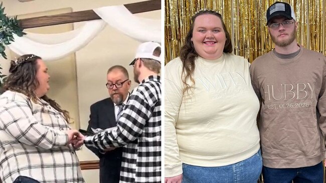 A woman has been brutally trolled for her budget wedding. Picture: Kennedy News