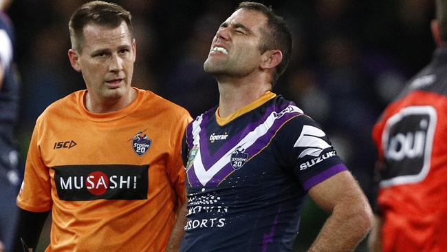 Cameron Smith is no certainty to play this weekend for the Storm. Picture: AAP