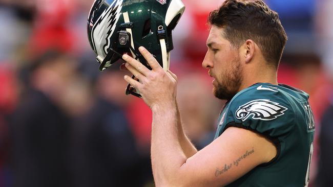 Former Philadelphia Eagles punter Arryn Siposs will work in the AFL with Hawthorn. Picture: Gregory Shamus/Getty Images