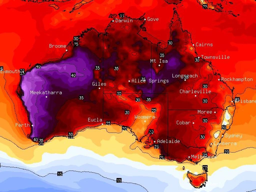 Heatwave conditions have been experienced across many parts of Australia this summer. Picture: BSCH/BOM