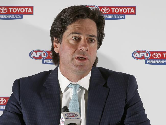 AFL CEO Gillon Mclachlan’s salary rise is bigger than some of the AFL stars. Picture: AAP