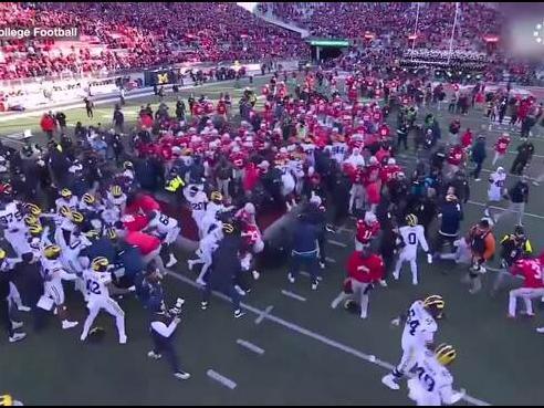  Pepper spray used as college football brawl erupts