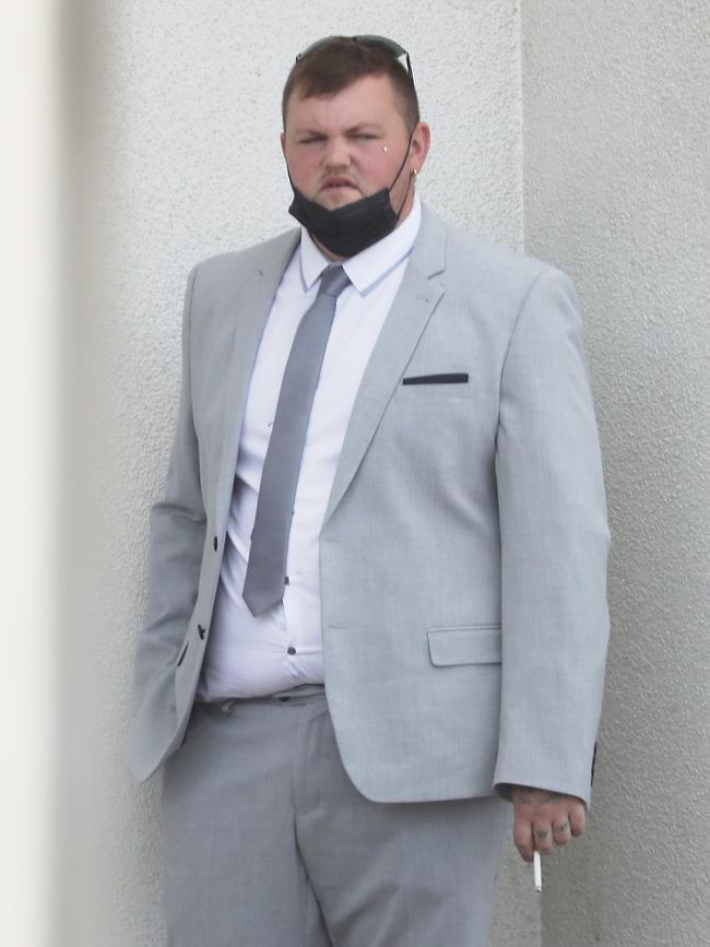 Serial fraudster Joel Ferguson outside Campbelltown court.