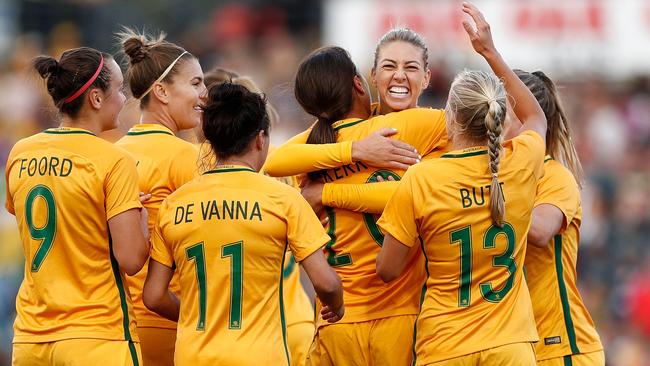 The Matildas. (Photo by Zak Kaczmarek/Getty Images)
