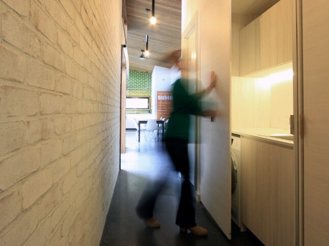 The hidden laundry inside the hallway of the 10-star home. Picture: Sweet Lime Photos