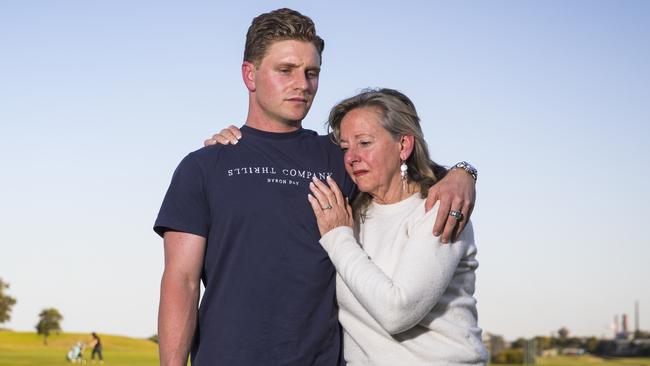 Connor Bond and his mother Carrie are still reeling after Darcy’s death. Picture: Dylan Robinson