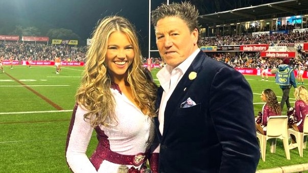 Spud Carroll pictured with daughter Indi Photo: Instagram and Manly Sea Birds.