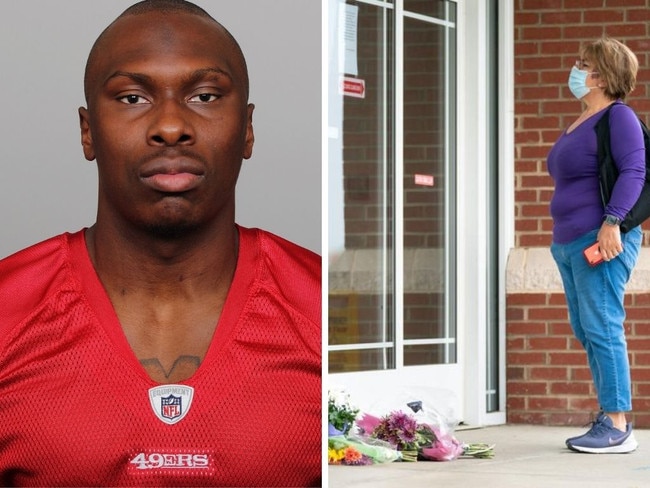 Phillip Adams in a media photo with the San Francisco 49ers. Photos: Getty, AFP.