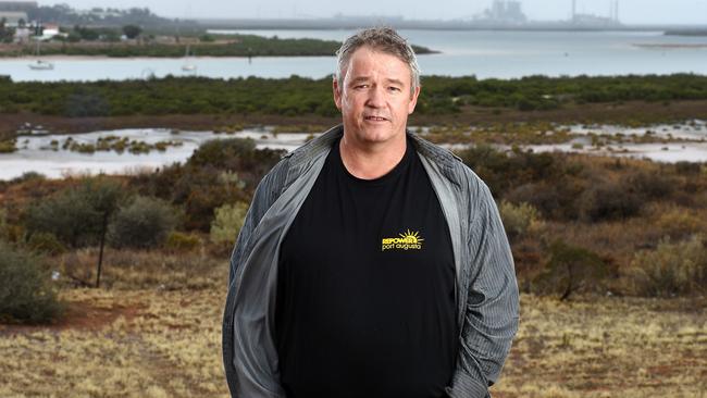 Repower Port Augusta chairman, and former 17-year Alinta Energy power station employee Gary Rowbottom. Picture: Roger Wyman