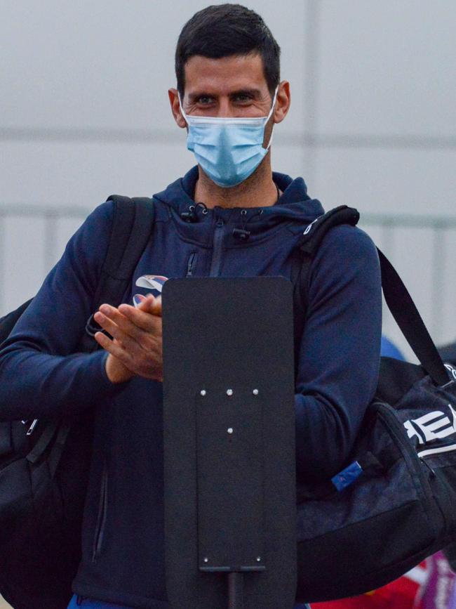 Novak Djokovic has headed straight to quarantine. Picture: Brenton Edwards/AFP