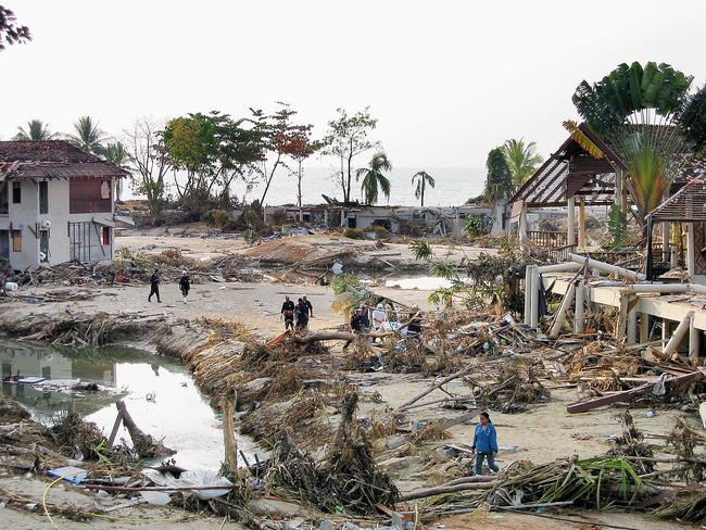 The aftermath of the 2004 Boxing Day tsunami. Picture: Supplied