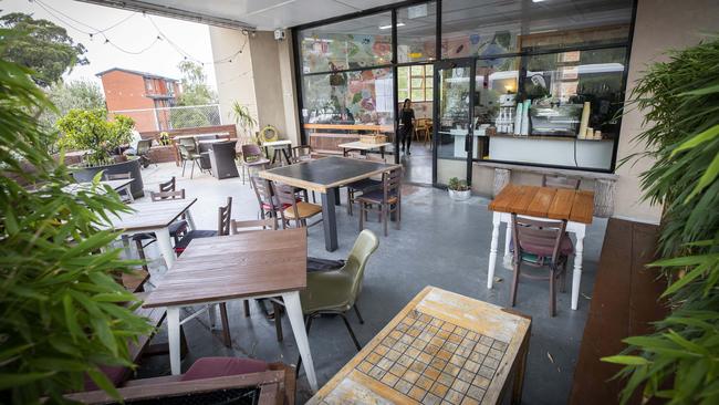 Outdoor seating at The Picnic Basket. Picture: Chris Kidd