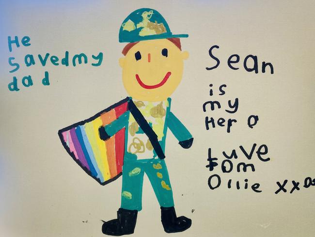 A drawing by Ben's son Oliver for Sean.