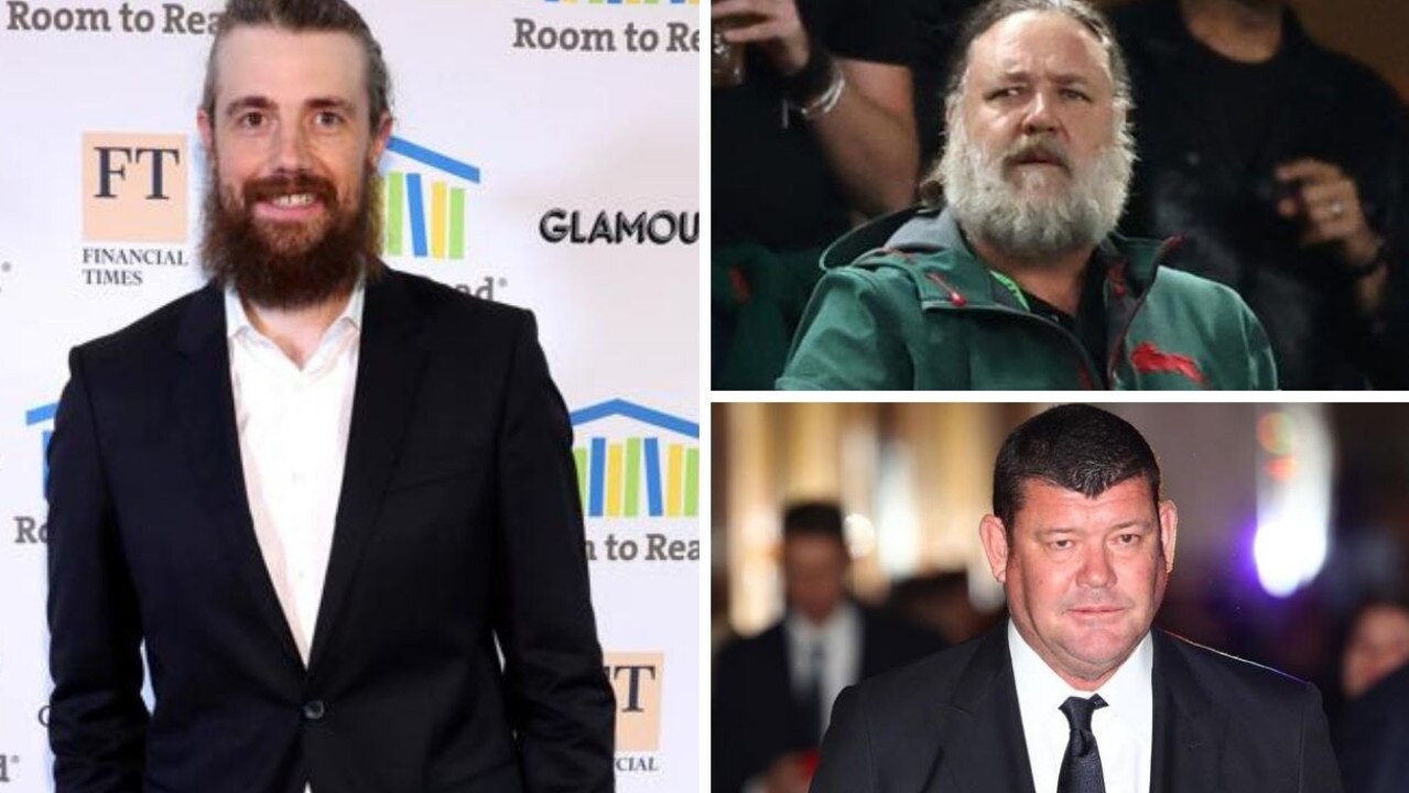 Mike Cannon-Brookes, Russell Crowe and James Packer