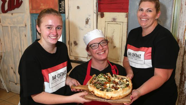 Sonya Moulang (centre) with staff members Emma Kitchen and Kim Pedder.