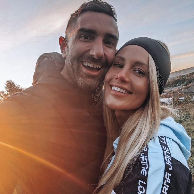 In happier times with ex-boyfriend Taite Radley. Picture: Instagram