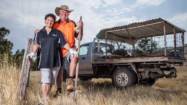 BlazeAid, founded by farmers Kevin and Rhonda Butler, will set up two base camps in Gippsland. Picture: Jake Nowakowski