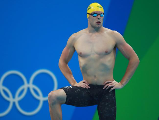 Australia's Kyle Chalmers in his 100m freestyle Semi Final on Day 4 of the swimming at the Rio 2016 Olympic Games. Picture. Phil Hillyard