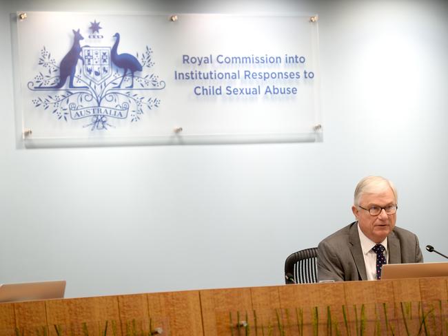 Justice Peter McClellan during the Royal Commission into Child Sexual Abuse public hearing into sporting clubs and institutions in Sydney. Picture: Jeremy Piper/AAP