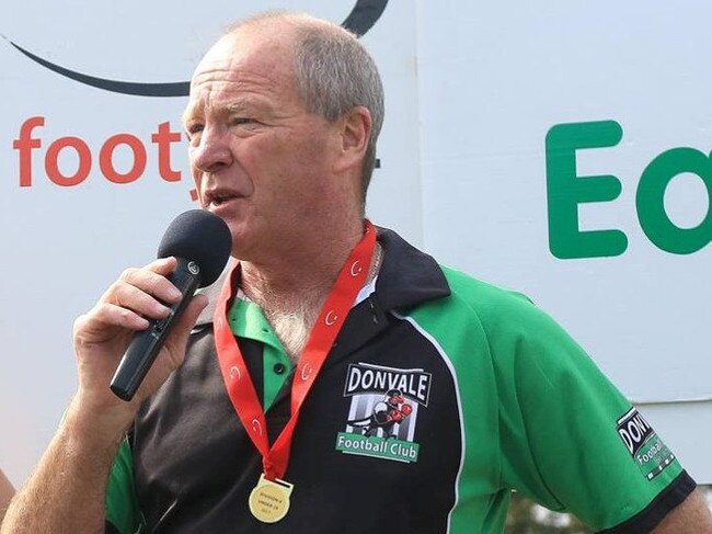 Kevin Collins coached Donvale’s under-19s to a premiership. Picture: Davis Harrigan