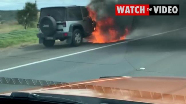 Engine fire on Geelong Ring Road