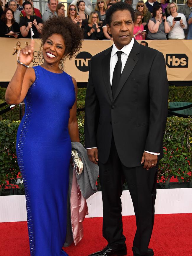 Washington’s parents, Pauletta and Denzel, at last year’s Screen Actors Guild Awards. Picture: Frazer Harrison/Getty Images