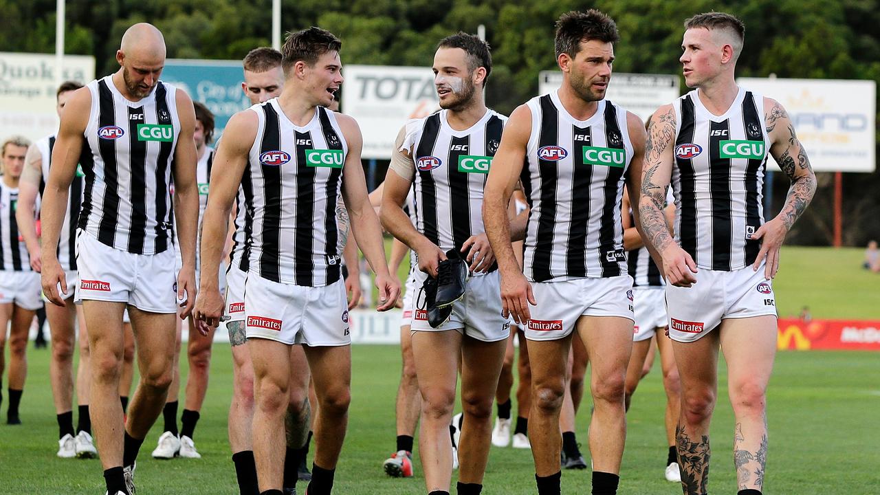 Collingwood played one of its two official pre-season games on Monday. (Photo by Will Russell/AFL Media/Getty Images)