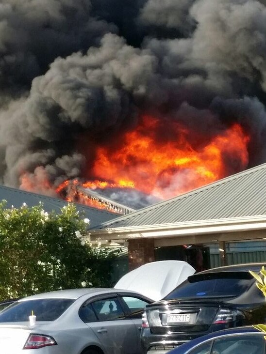 Fire crews have contained a Walkley Heights house fire that has caused significant damage. Picture: Hannah Foord, 10 News First