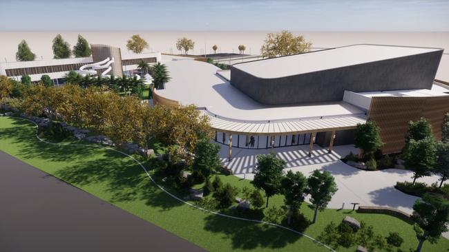 The Batemans Bay Pavilions should be completed mid-2022. Picture: Eurobodalla Regional Council