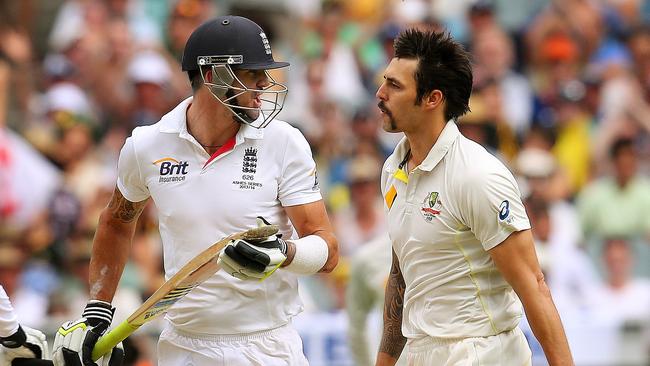 Kevin Pietersen took aim at Mitchell Johnson over a Tweet during the first Ashes Test in Brisbane.