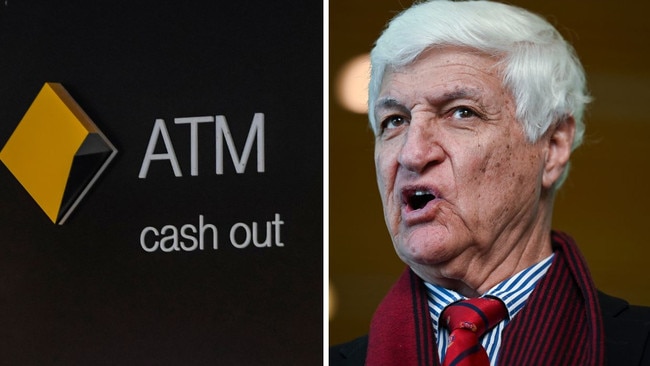 Independent MP Bob Katter has lashed out at the CBA over its decision to charge some customers to withdraw cash. Picture: Martin Ollman/NewsWire