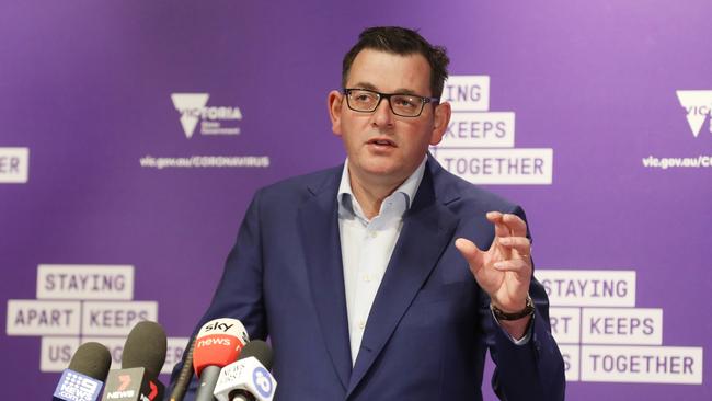 Victorian Premier Dan Andrews has made face coverings mandatory in the state. Picture: David Crosling