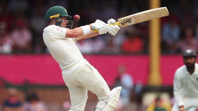 Marcus Harris top-scored for Australia with 79 at the SCG. Picture: Brett Costello