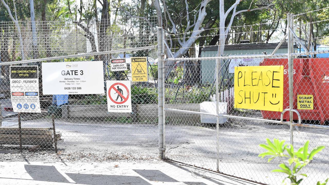 The entry point the trucks are using at the end of Valerie Av. Picture: Patrick Woods.