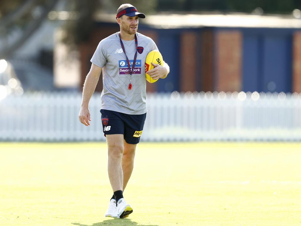 Coach Simon Goodwin will be responsible for helping the Demons reset and go again in 2022. Picture: Darrian Traynor/Getty Images