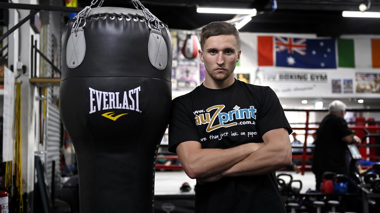 Dylan Biggs is Nikita Tszyu’s next opponent. Picture: No Limit/Gregg Porteous