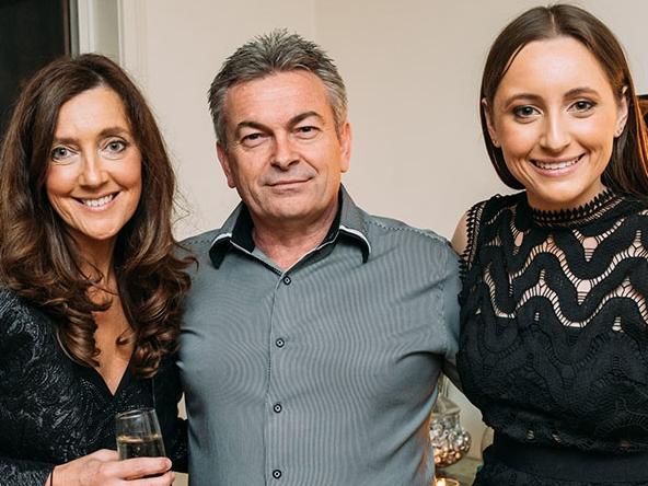 Karen Ristevski with her husband Borce Ristevski and daughter Sarah. Supplied