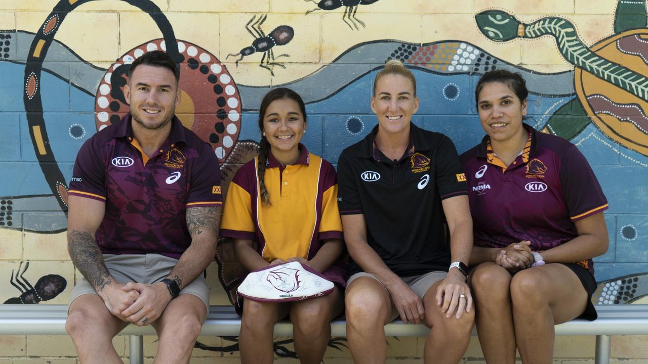 Former Broncos skipper Darius Boyd (left) is thriving in retirement.