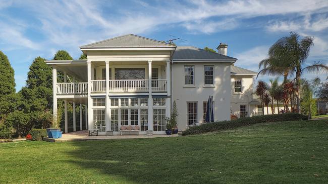 Yarra Grange features an 1870s two-storey Georgian-style homestead, at Coldstream.